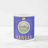 Mattierte kleine Tasse mit Kansas-Fahne (Mittel)