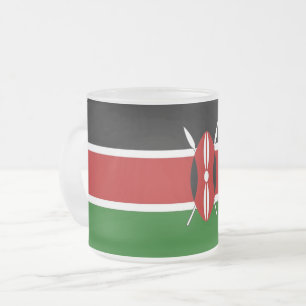 Mattierte kleine Tasse mit kenianischer Flagge