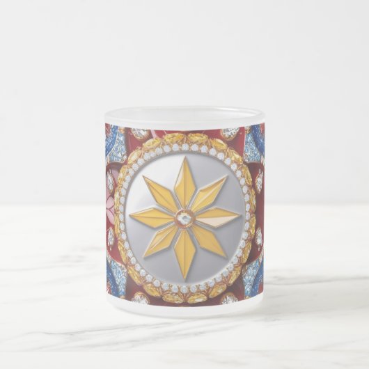 Mattierte kleine Tasse mit kolumbianischen Farben (Mittel)