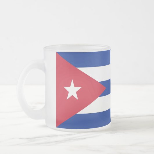 Mattierte kleine Tasse mit kubanischer Flagge (Links)