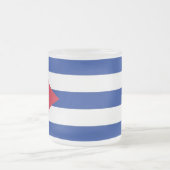 Mattierte kleine Tasse mit kubanischer Flagge (Mittel)