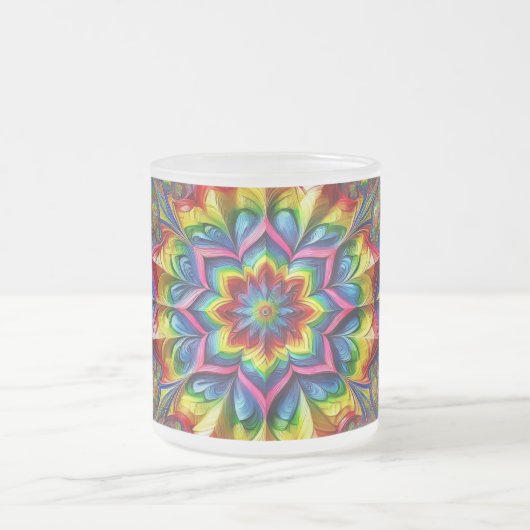Mattierte kleine Tasse mit LGBTQ-Farben (Mittel)