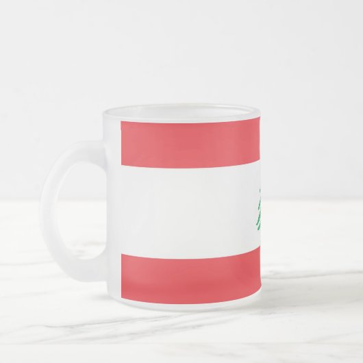 Mattierte kleine Tasse mit libanesischer Flagge (Links)