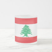 Mattierte kleine Tasse mit libanesischer Flagge (Mittel)