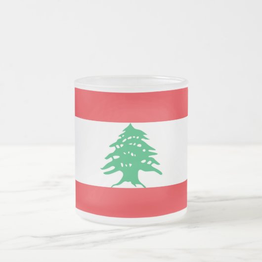Mattierte kleine Tasse mit libanesischer Flagge (Mittel)
