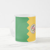 Mattierte kleine Tasse mit Los Angeles-Fahne (Vorderseite Links)