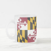 Mattierte kleine Tasse mit Maryland-Fahne (Links)