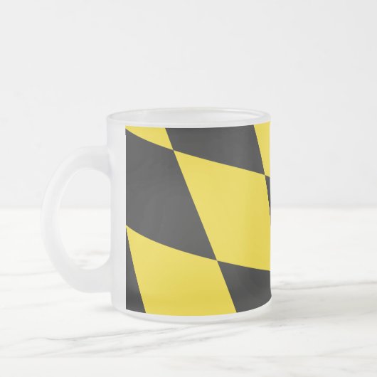 Mattierte kleine Tasse mit Münchner Flagge (Links)