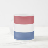 Mattierte kleine Tasse mit niederländischer Flagge (Vorderseite Links)