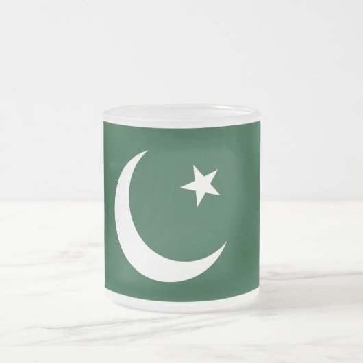Mattierte kleine Tasse mit pakistanischer Flagge (Mittel)