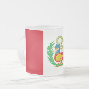 Mattierte kleine Tasse mit Peru-Fahne