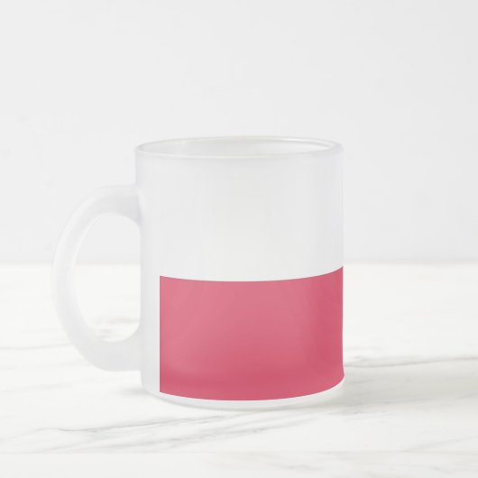 Mattierte kleine Tasse mit polnischer Flagge (Links)