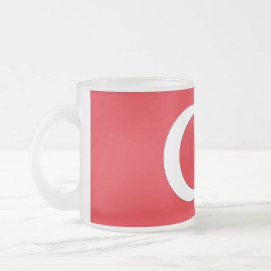 Mattierte kleine Tasse mit türkischer Flagge (Links)