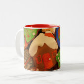 Mattierte Lebkuchen Zweifarbige Tasse (Vorderseite Links)