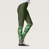 Mattierte Monstera-Leggings Leggings (Rechts)