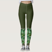 Mattierte Monstera-Leggings Leggings (Vorderseite)