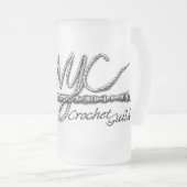 Mattierte NYC Crochet Guild-Tasse Mattglas Bierglas (VorderseiteRechts)