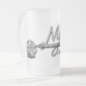 Mattierte NYC Crochet Guild-Tasse Mattglas Bierglas (Vorderseite Links)