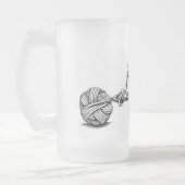 Mattierte NYC Crochet Guild-Tasse Mattglas Bierglas (Links)