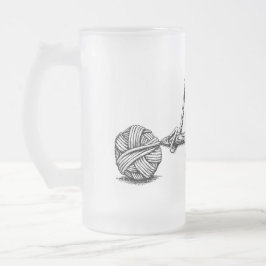 Mattierte NYC Crochet Guild-Tasse Mattglas Bierglas