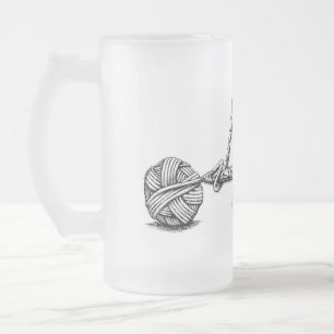 Mattierte NYC Crochet Guild-Tasse Mattglas Bierglas