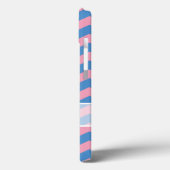 Mattierte Orchid-Chevronen mit Schmetterling Case-Mate iPhone Hülle (Rückseite / Links)