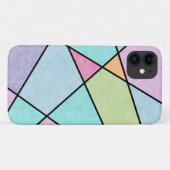 Mattierte Pastellfarben Abstrakt Geometric Case-Mate iPhone Hülle (Rückseite (Horizontal))
