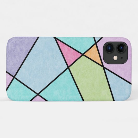 Mattierte Pastellfarben Abstrakt Geometric Case-Mate iPhone Hülle (Rückseite (Horizontal))