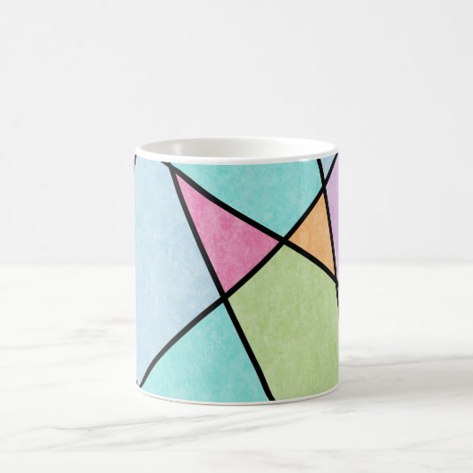 Mattierte Pastellfarben Abstrakt Geometric Kaffeetasse (Mittel)