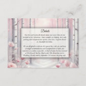 Mattierte Petals bei einer Winterwoodlandhochzeit Begleitkarte (Vorderseite)