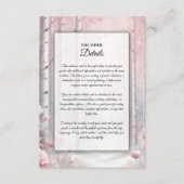 Mattierte Petals bei einer Winterwoodlandhochzeit Begleitkarte (Vorderseite)