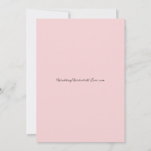 Mattierte Petals bei einer Winterwoodlandhochzeit Einladung (Rückseite)