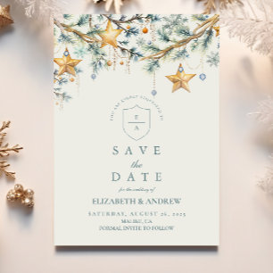 Mattierte Pine Star Garland Hochzeit Save The Date