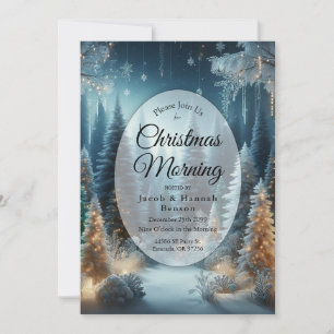 Mattierte Pines im Winter Glühen Weihnachten Morge Einladung