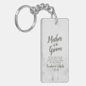 Mattierte Pines Rustikale Mutter des Groom Zitats Schlüsselanhänger (Vorderseite links)