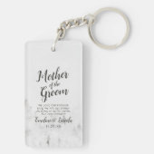 Mattierte Pines Rustikale Mutter des Groom Zitats Schlüsselanhänger (Rückseite)