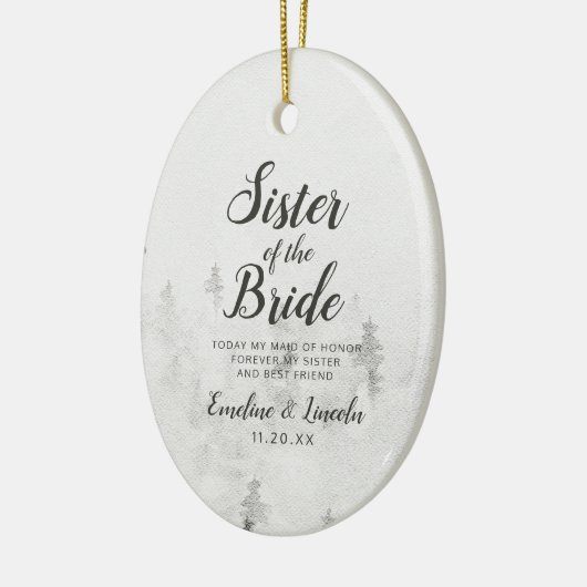 Mattierte Pines Rustikale Schwester des Zitats der Keramik Ornament (Links)