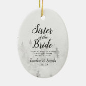 Mattierte Pines Rustikale Schwester des Zitats der Keramik Ornament (Hinten)