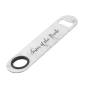 Mattierte Pines Rustikale Weiße Schwester der Brau Speed Flaschenöffner (Vorderseite Schrägansicht)