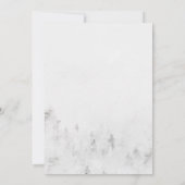 Mattierte Pines Rustikale White Baby Girl Dusche Einladung (Rückseite)