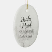 Mattierte Pines Rustikales Wintermaid Zitat Keramik Ornament (Rechts)