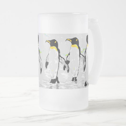 Mattierte Pinguine Tasse (VorderseiteRechts)