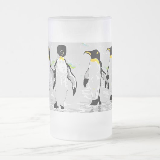 Mattierte Pinguine Tasse (Mittel)