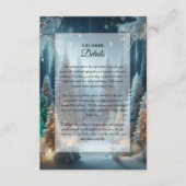 Mattierte Pinien bei Winterglühensehen Begleitkarte (Vorderseite)