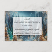 Mattierte Pinien bei Winterglühensehen Begleitkarte (Vorderseite)