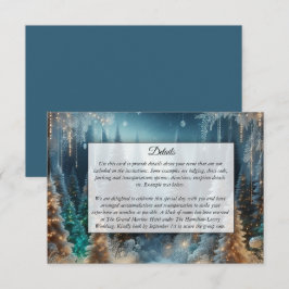 Mattierte Pinien bei Winterglühensehen Begleitkarte