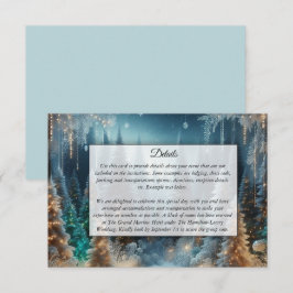 Mattierte Pinien bei Winterglühensehen Begleitkarte