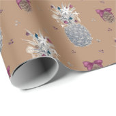 Mattierte Pinien, Zuckerpflaume Geschenkpapier (Rolleneckpunkt)