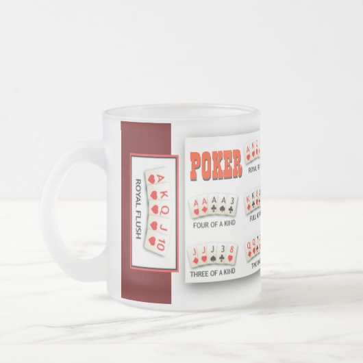 MATTIERTE POKER-HANDTasse Mattglastasse (Links)