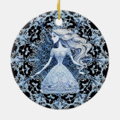 Mattierte Prinzessin umgeben von faszinierender Sc Keramik Ornament (Hinten)